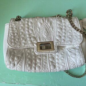 Charming Charlie White Textured Purse